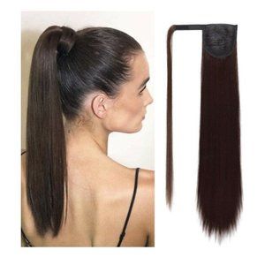High Wrap Around Ponytail Extension Long Straight Hair Piece MMZ-22 Color 2